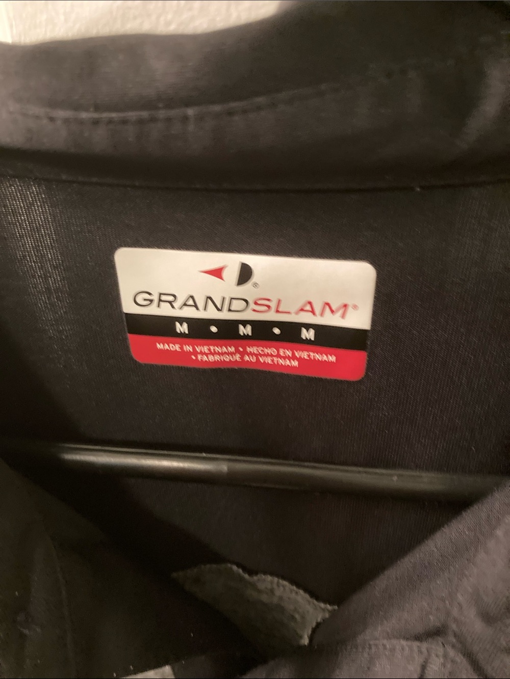 Grand Slam Black and Gray Colorblock Polo